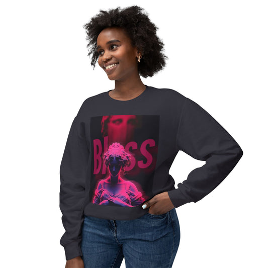BLISS Unisex Lightweight Crewneck Sweatshirt, Cozy Apparel for Relaxation, Perfect Gift for Friends, Ideal for Chill Moments, Casual Style