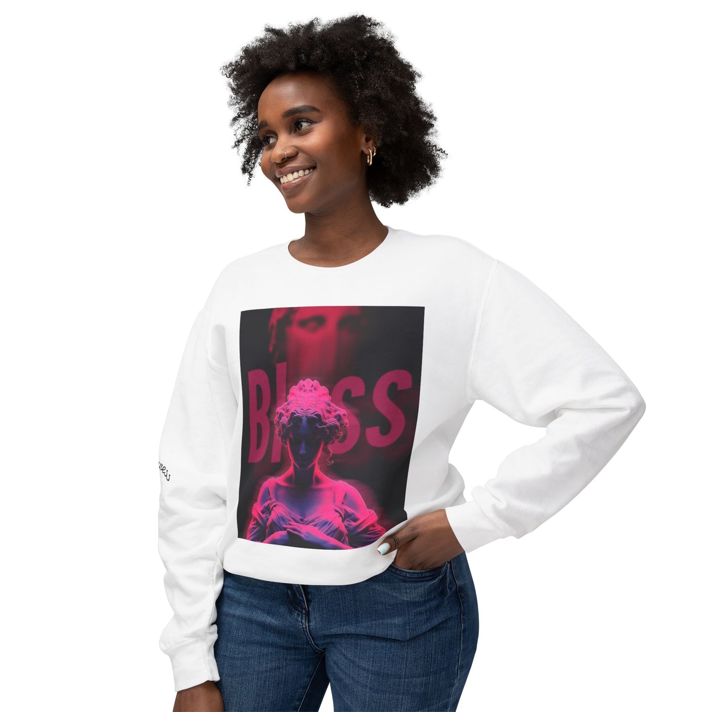 BLISS Unisex Lightweight Crewneck Sweatshirt, Cozy Apparel for Relaxation, Perfect Gift for Friends, Ideal for Chill Moments, Casual Style