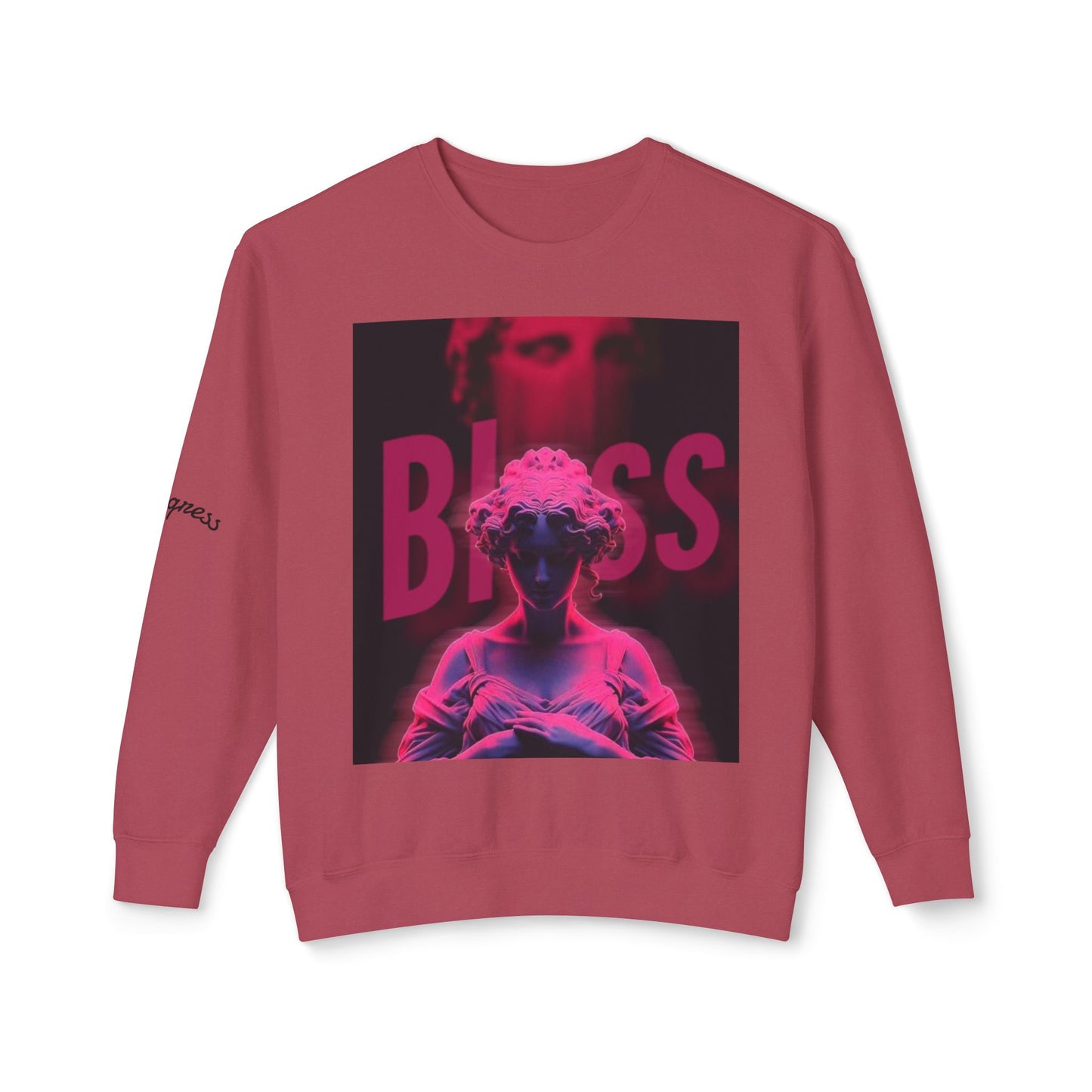 BLISS Unisex Lightweight Crewneck Sweatshirt, Cozy Apparel for Relaxation, Perfect Gift for Friends, Ideal for Chill Moments, Casual Style